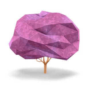 Low Poly Pink Tree 3D Model