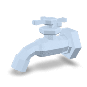 Low Poly Faucet 3D Model