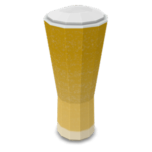 Stylized Beer Glass 3D Model