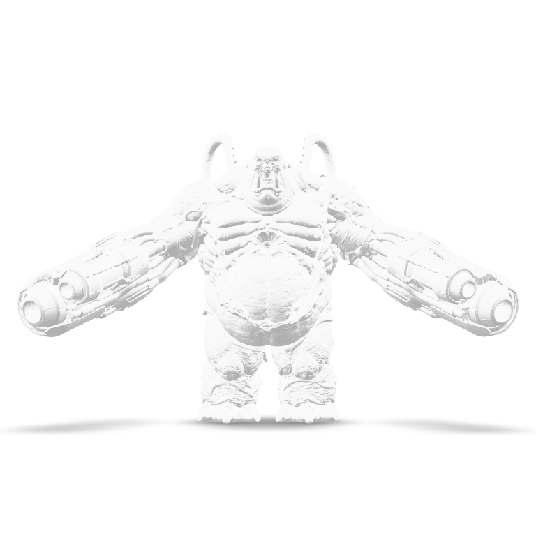 Cybernetic Brute Warrior 3D Model