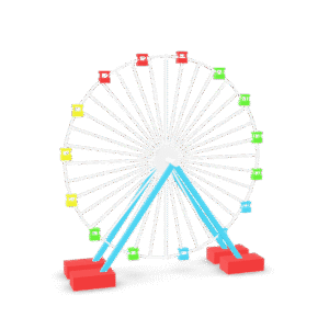 Colorful Ferris Wheel 3D Model