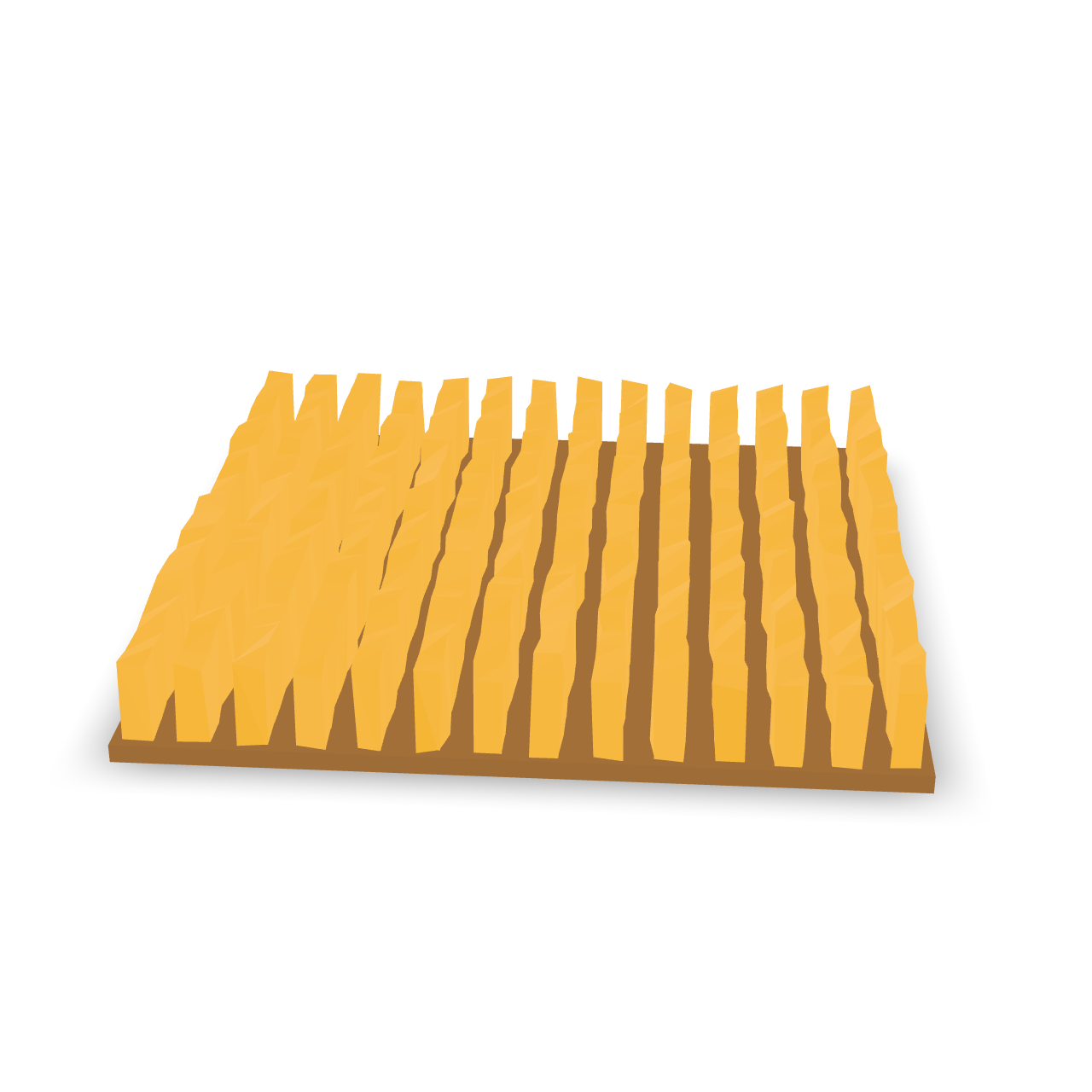 Low Poly Wheat Field 3D Model