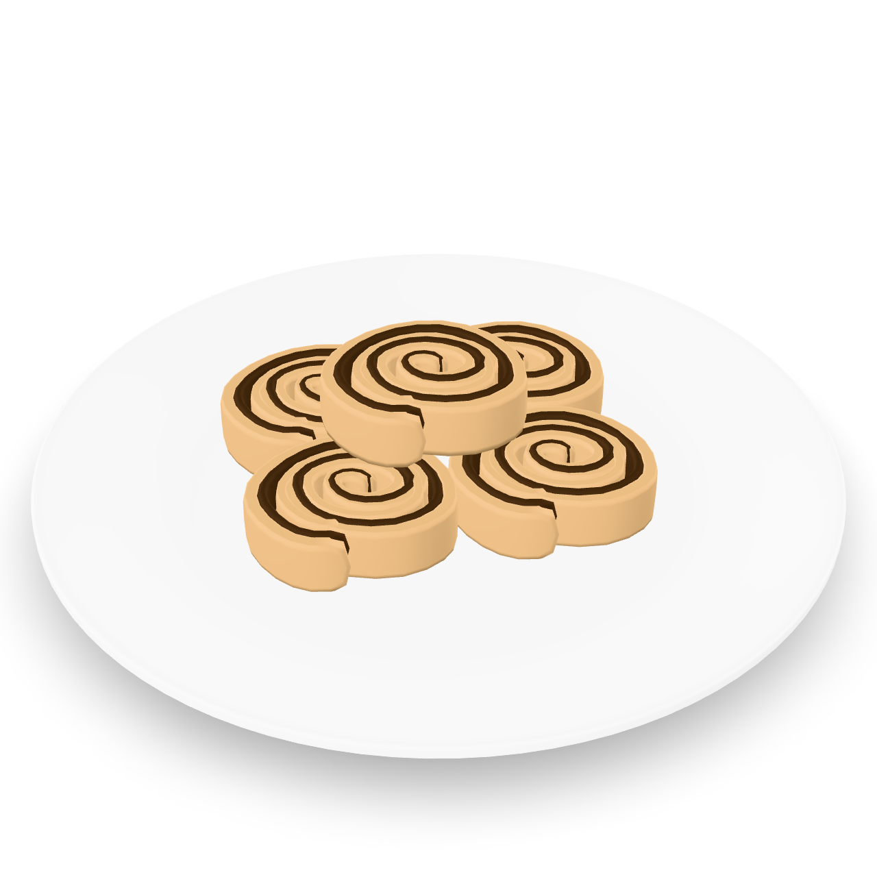 Cinnamon Roll Plate 3D Model