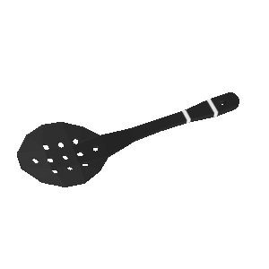 Slotted Spoon Lowpoly 3D Model