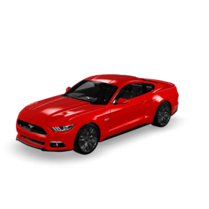 Red Mustang Coupe 3D Model