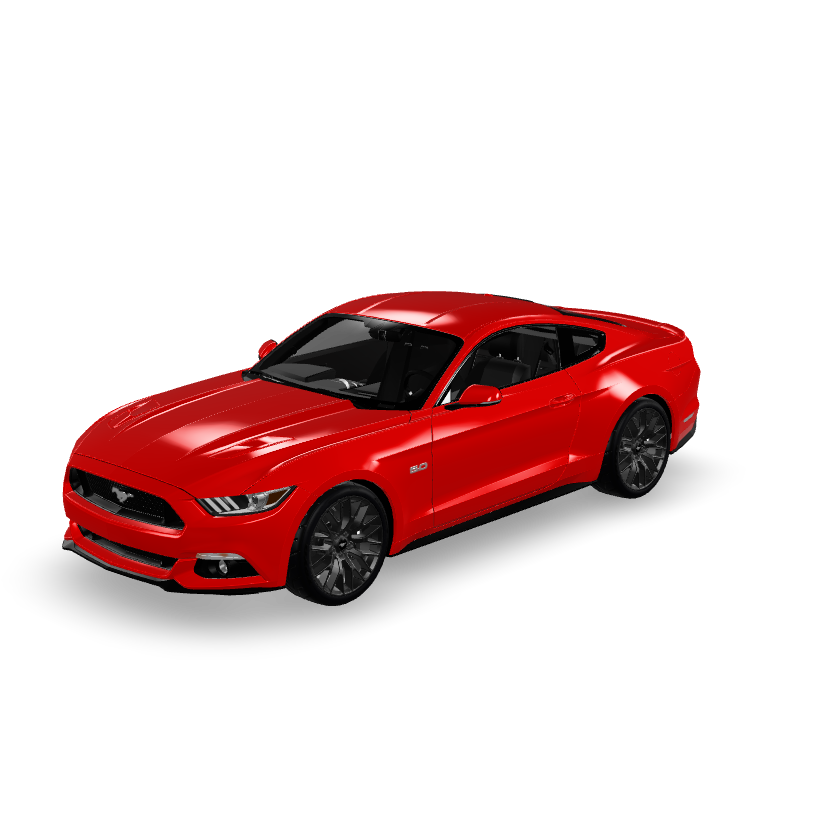 Red Mustang Coupe 3D Model