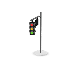 Cartoon Traffic Light 3D Model