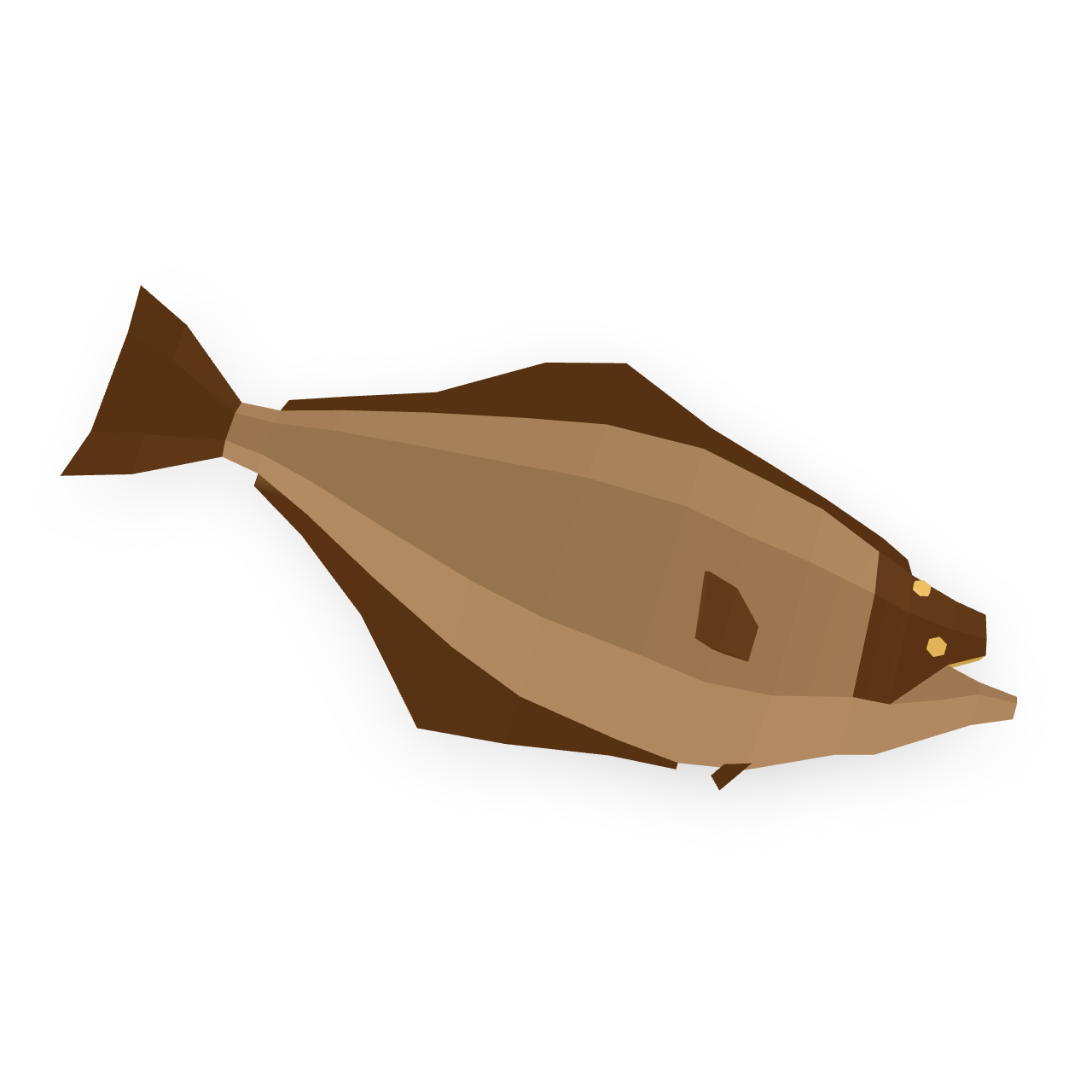 Stylized Flat Fish 3D Model