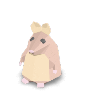 Low Poly Hamster 3D Model