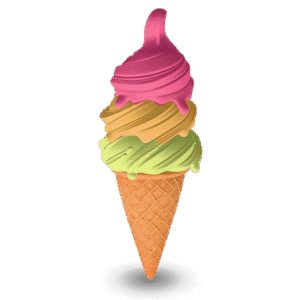 Triple Scoop Ice Cream 3D Model