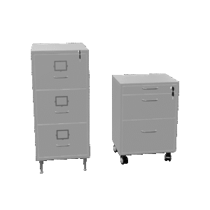 Filing Cabinet Set 3D Model