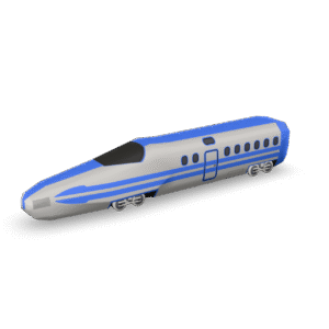 Stylized Bullet Train 3D Model