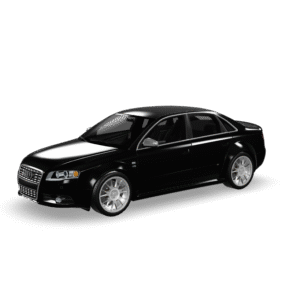 Sleek Black Sedan 3D Model