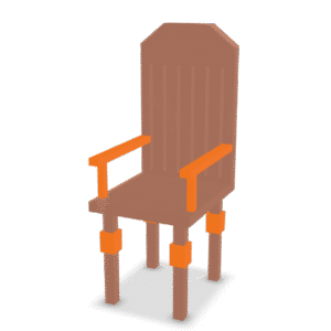 Simple Wooden Chair 3D Model