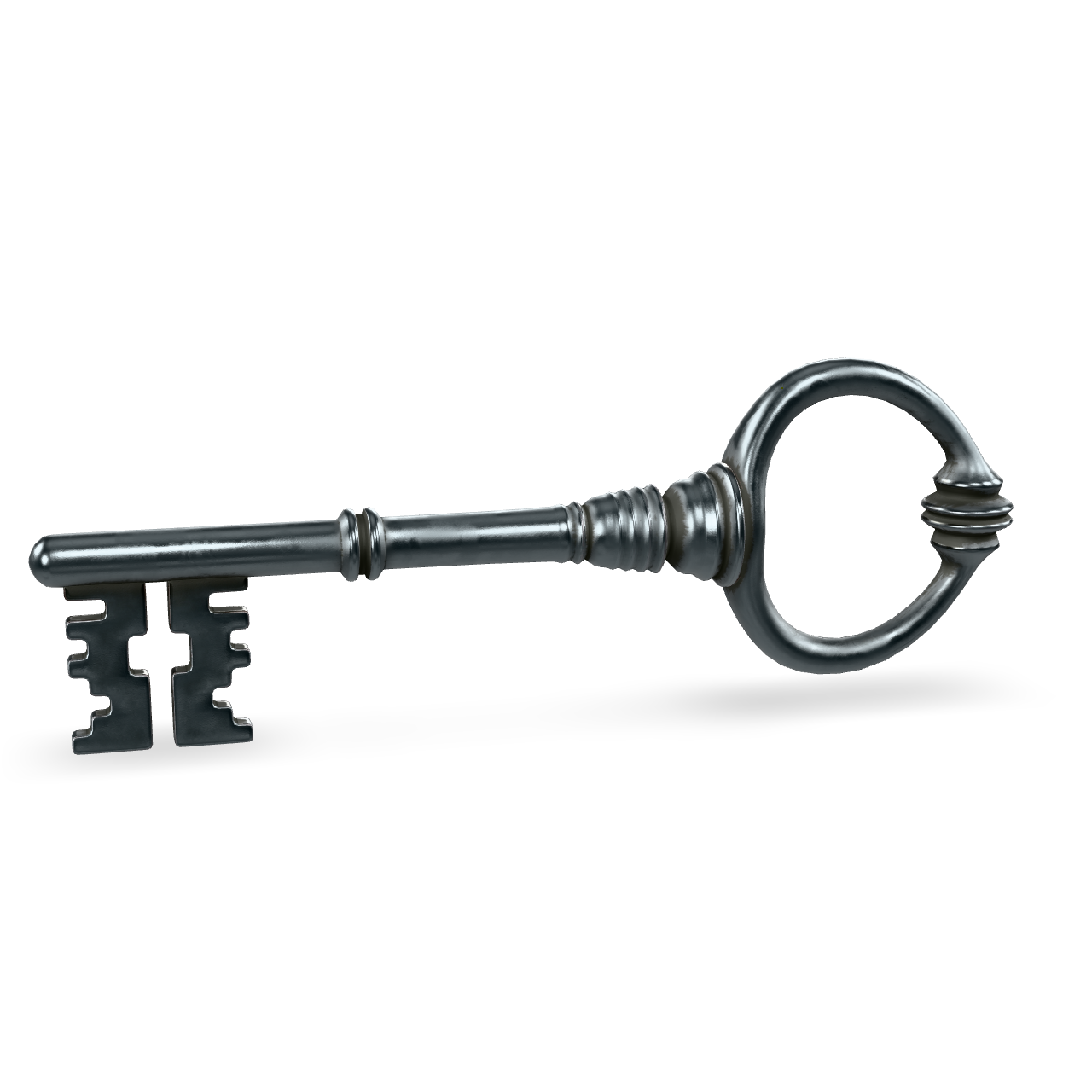 Ornate Metal Key 3D Model