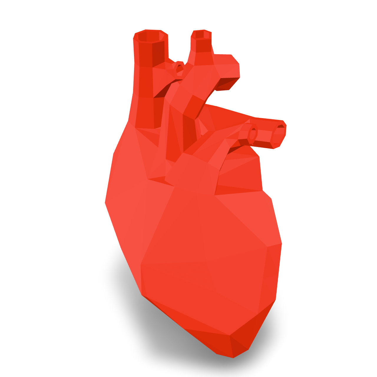 Low Poly Heart 3D Model