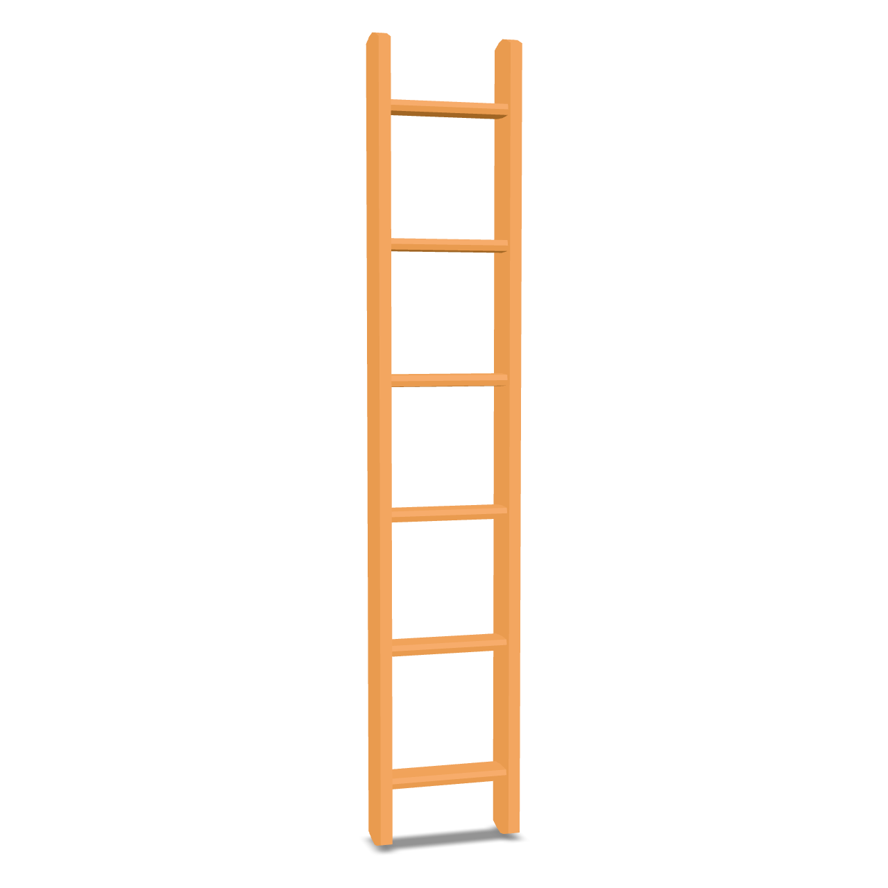 Simple Wooden Ladder 3D Model