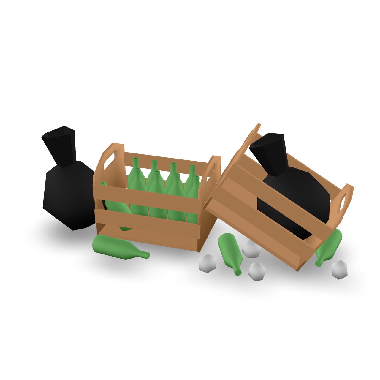 Party Cleanup Scene 3D Model