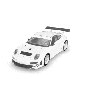 White Racing Car 3D Model