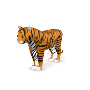 Low Poly Tiger 3D Model