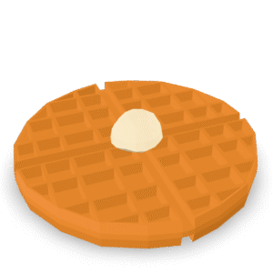 Low Poly Waffle 3D Model