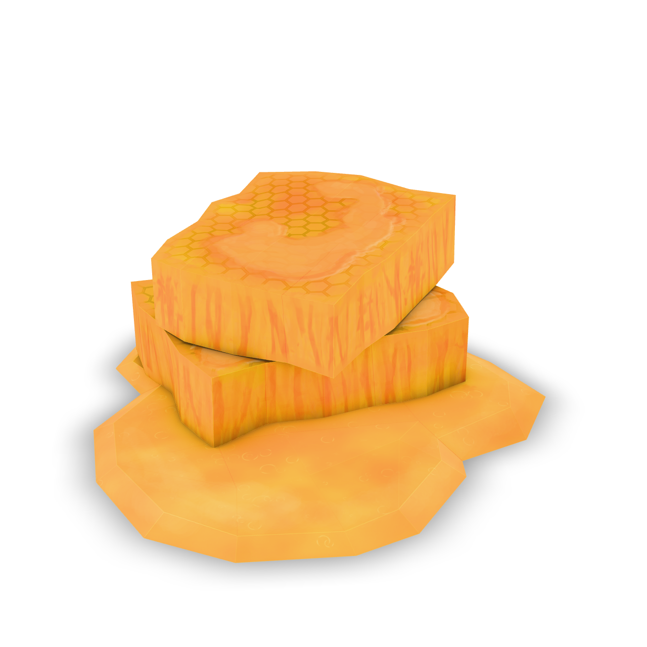 Stylized Honeycomb Stack 3D Model