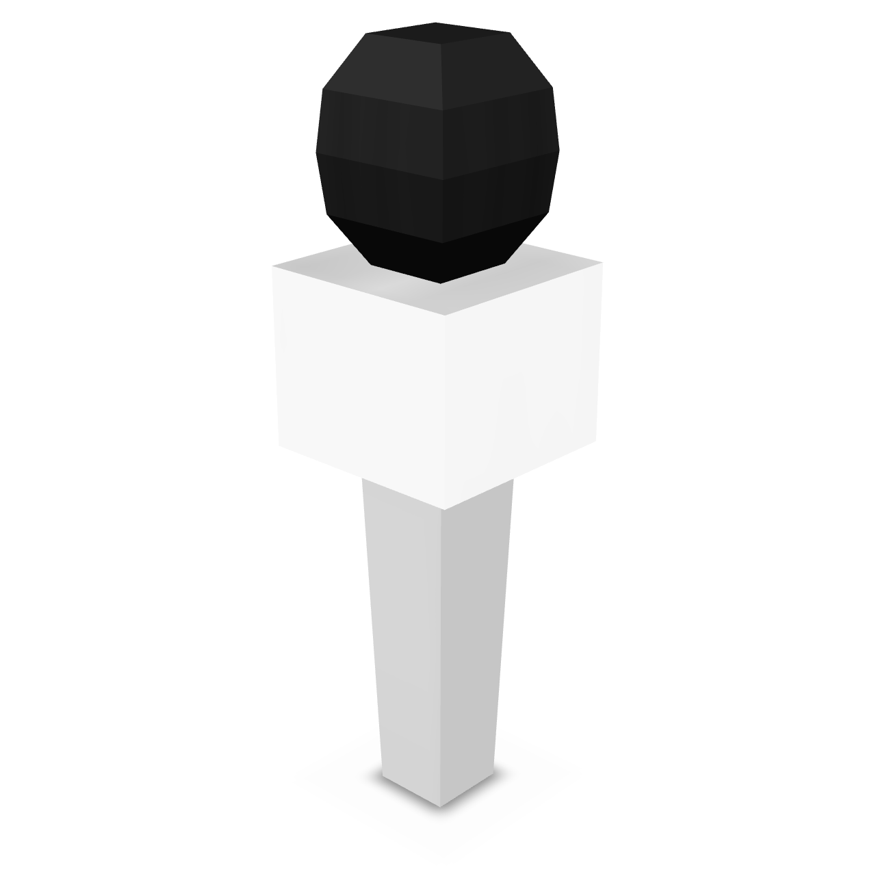 Low Poly Microphone 3D Model