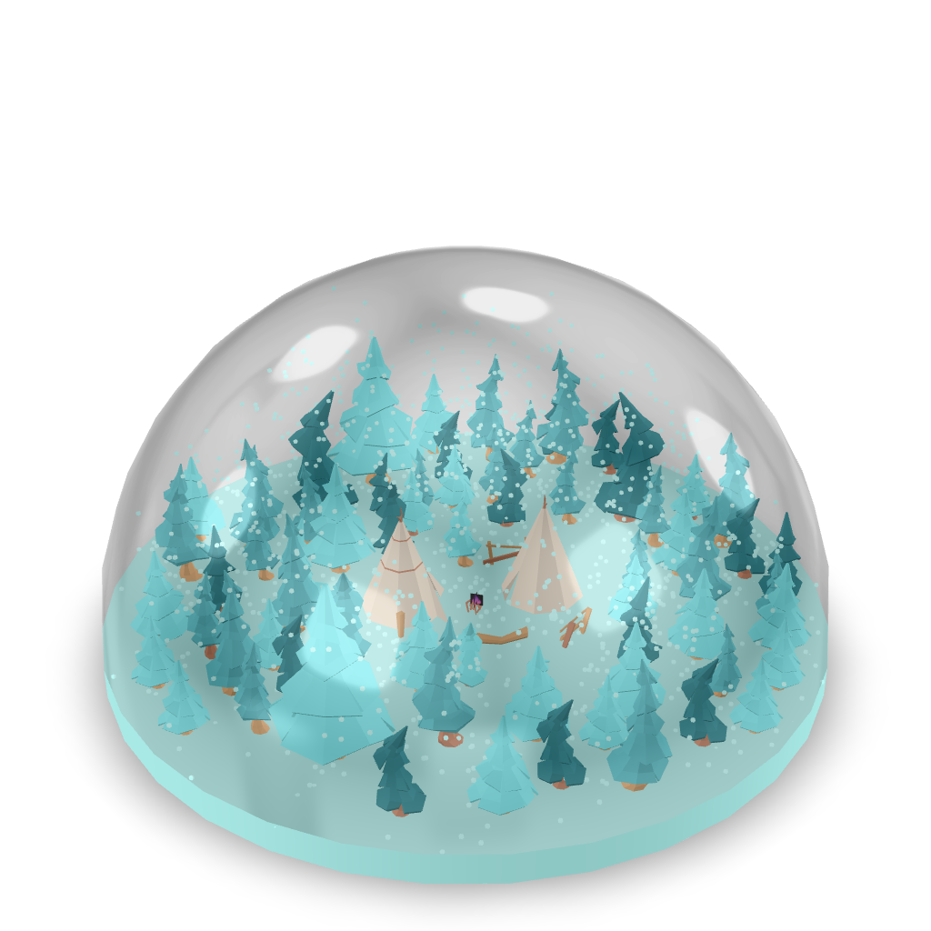 Winter Forest Globe 3D Model