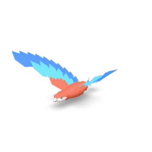 Stylized Low Poly Bird 3D Model
