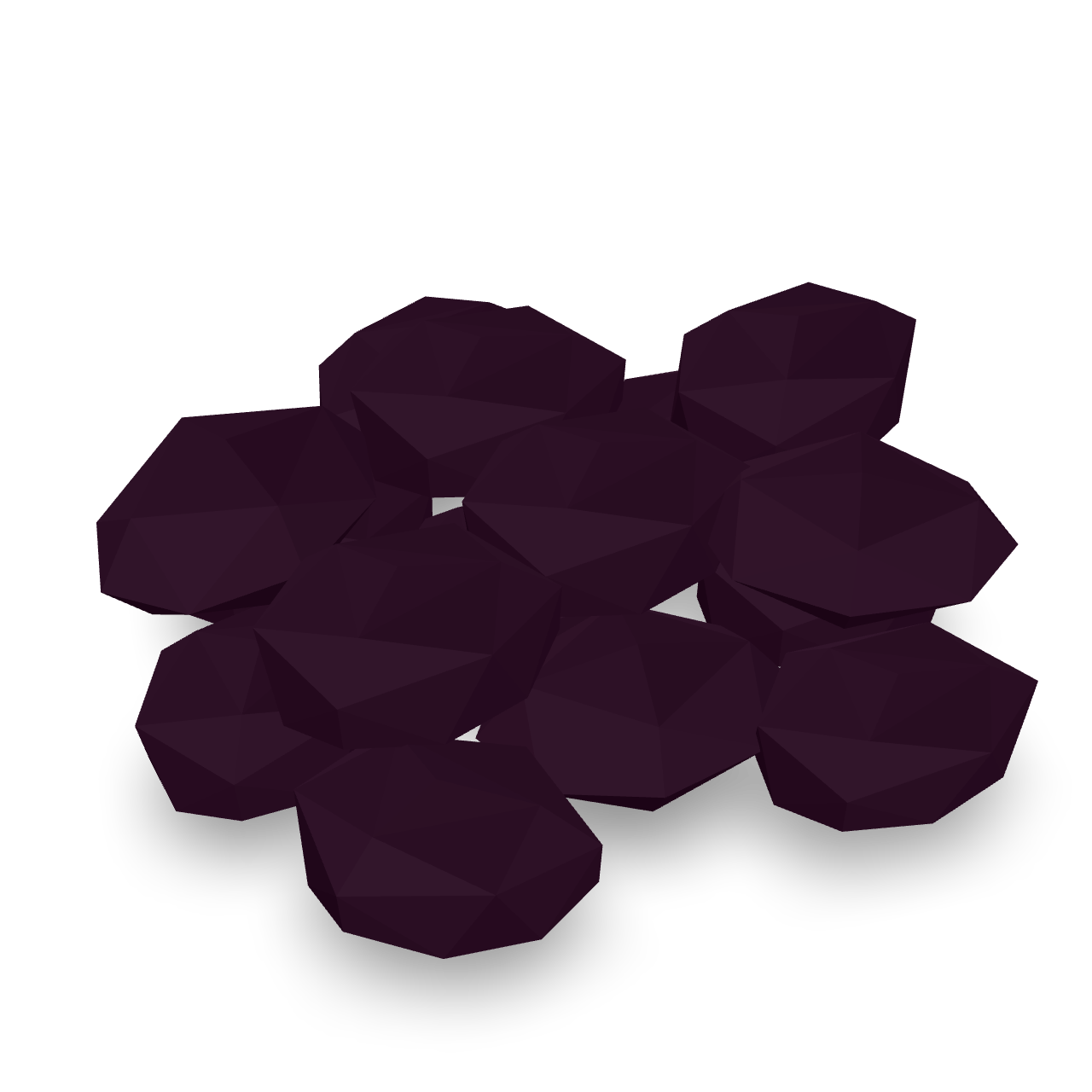 Low Poly Rock Pile 3D Model