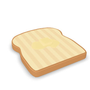Buttered Toast Slice 3D Model