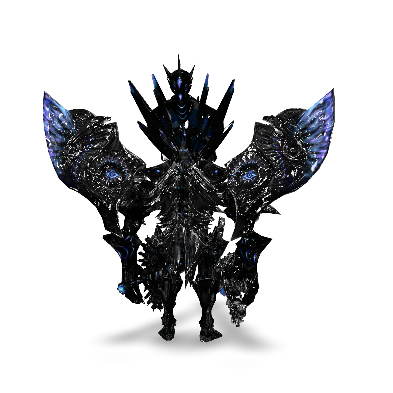 Cybernetic Winged Figure 3D Model