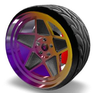 Stylized Racing Wheel 3D Model
