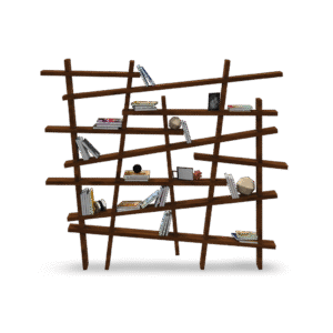 Rustic Bookcase Display 3D Model