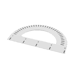 Simple Protractor Model 3D Model