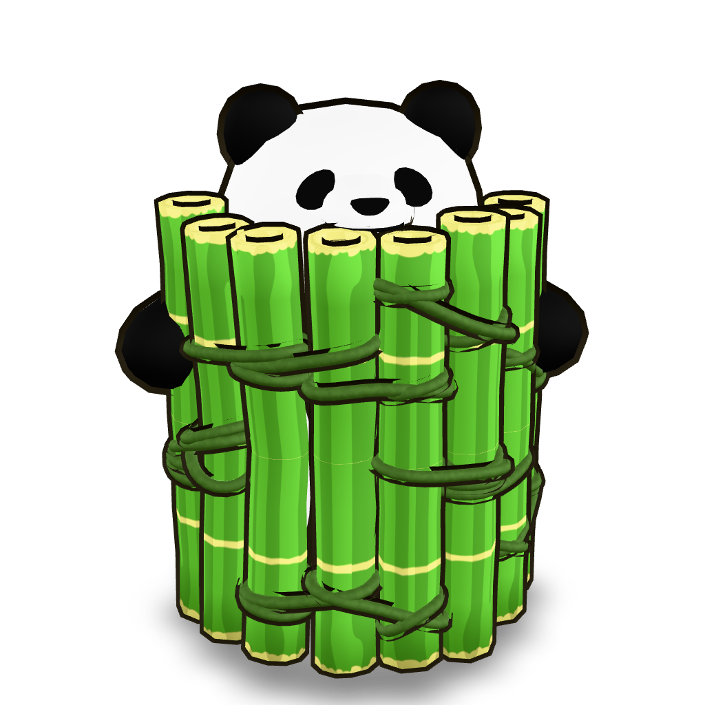 Bamboo Panda 3D Model