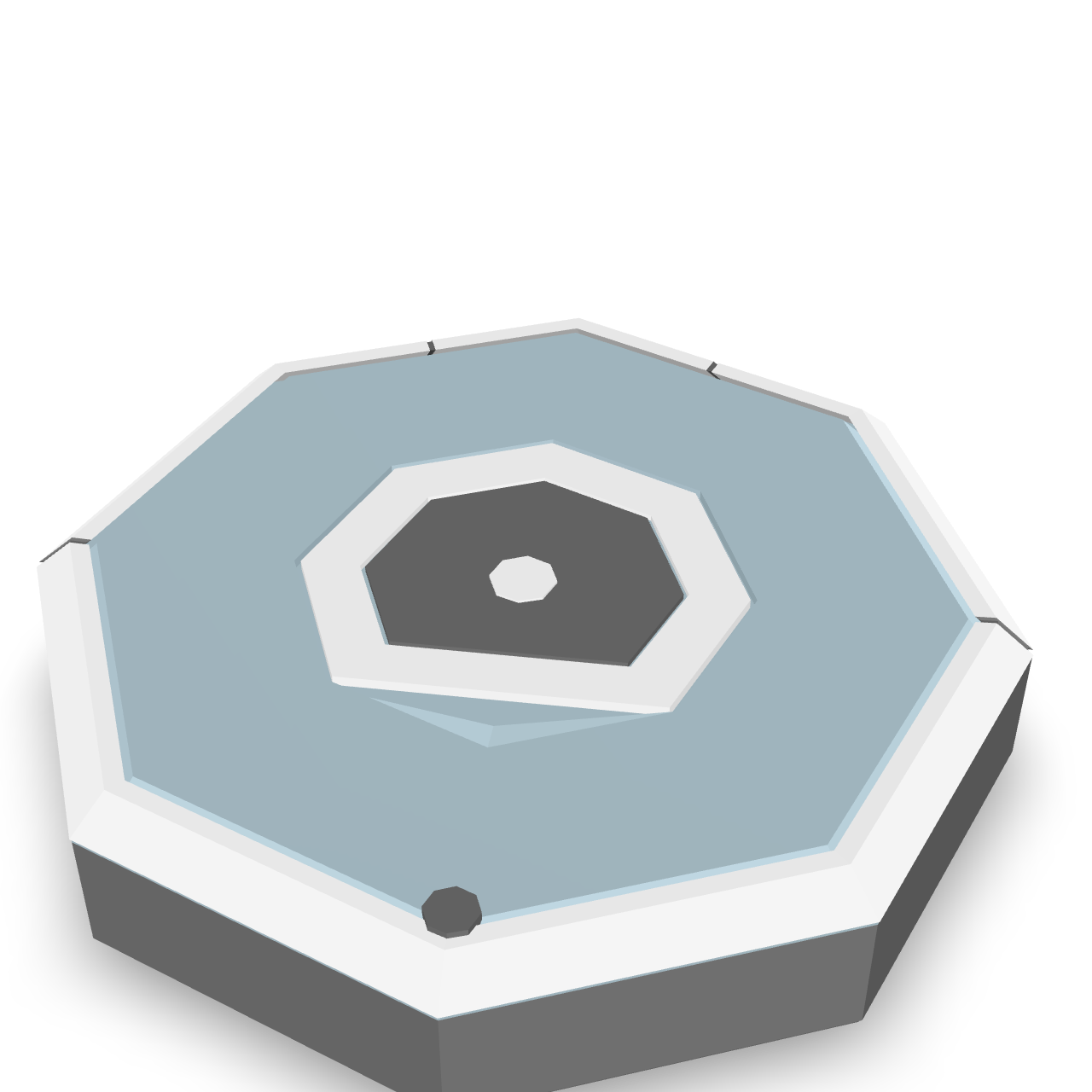 Stylized Octagonal Fountain 3D Model