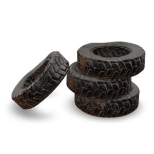 Off-Road Tires Stack 3D Model