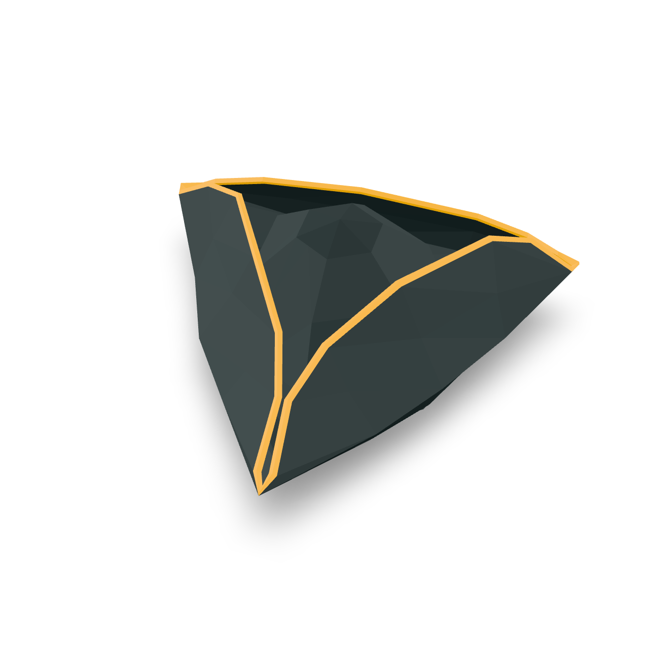 Low Poly Tricorn 3D Model