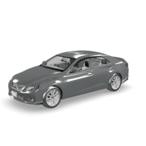 Sleek Sedan Car 3D Model