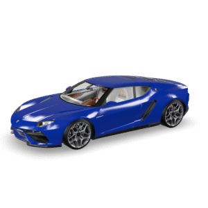 Blue Sports Car 3D Model