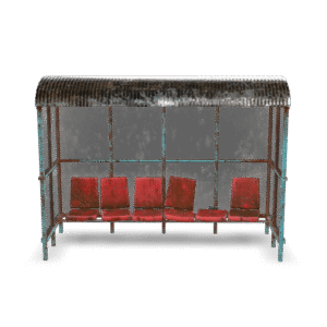 Weathered Bus Stop 3D Model