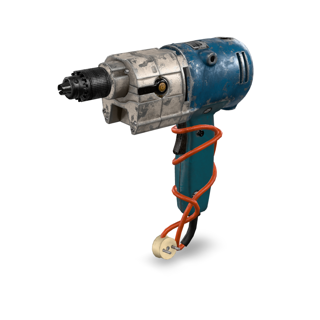 Vintage Electric Drill 3D Model