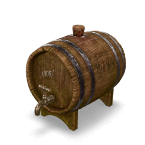 Vintage Wine Barrel 3D Model