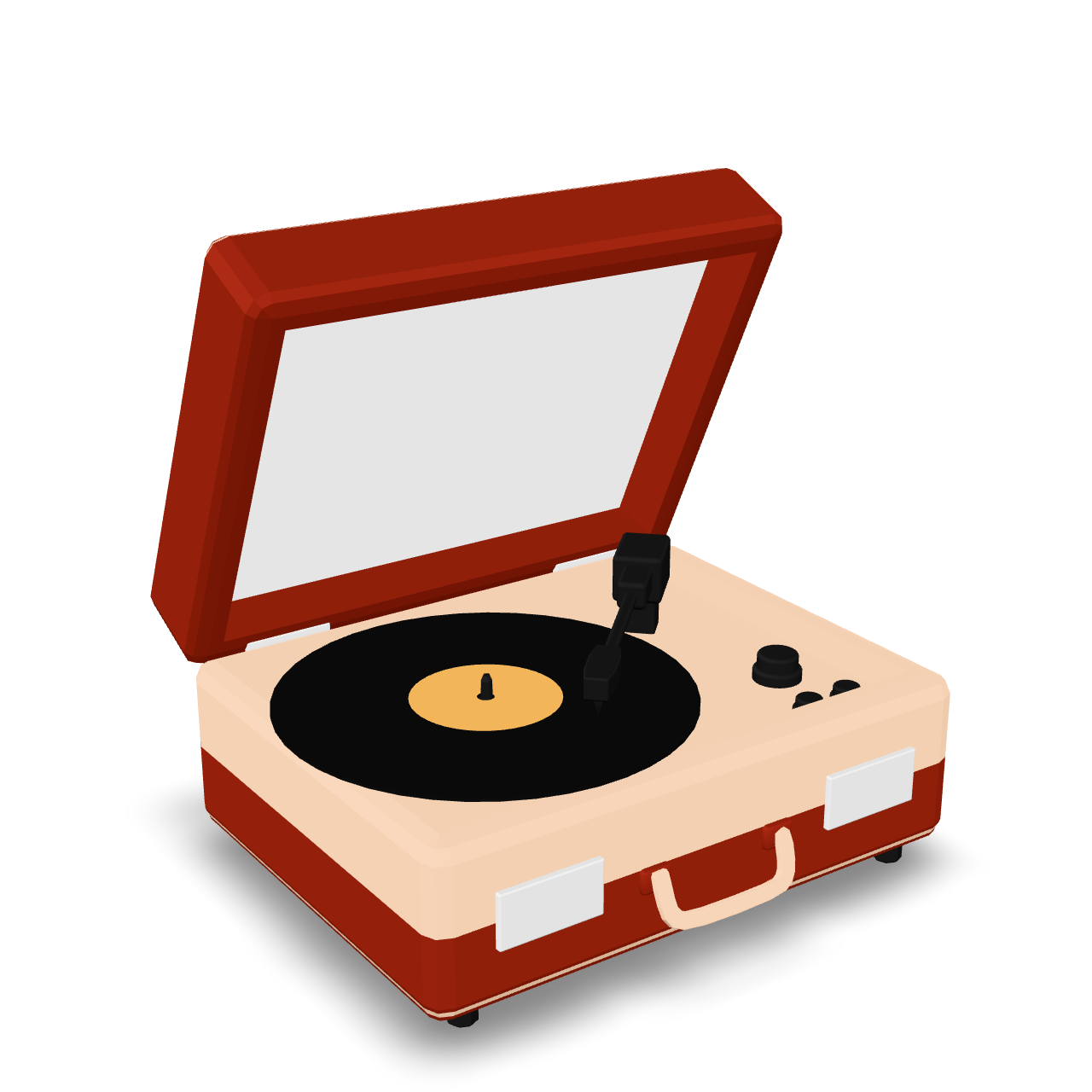 Retro Record Player 3D Model