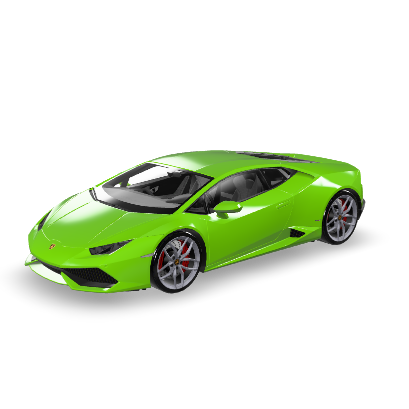 Lime Green Supercar 3D Model