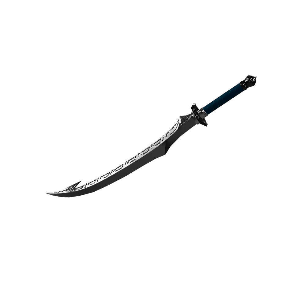 Elegant Fantasy Sword 3D Model