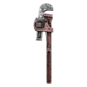 Rusty Pipe Wrench 3D Model