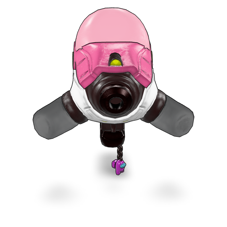 Pink Robot Head 3D Model