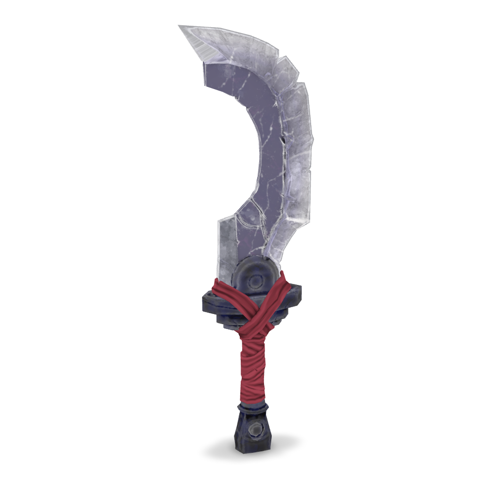 Cracked Moonblade Scimitar 3D Model